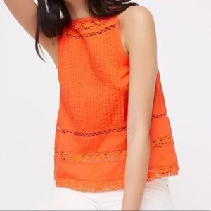 Super cute orange free people tank top!